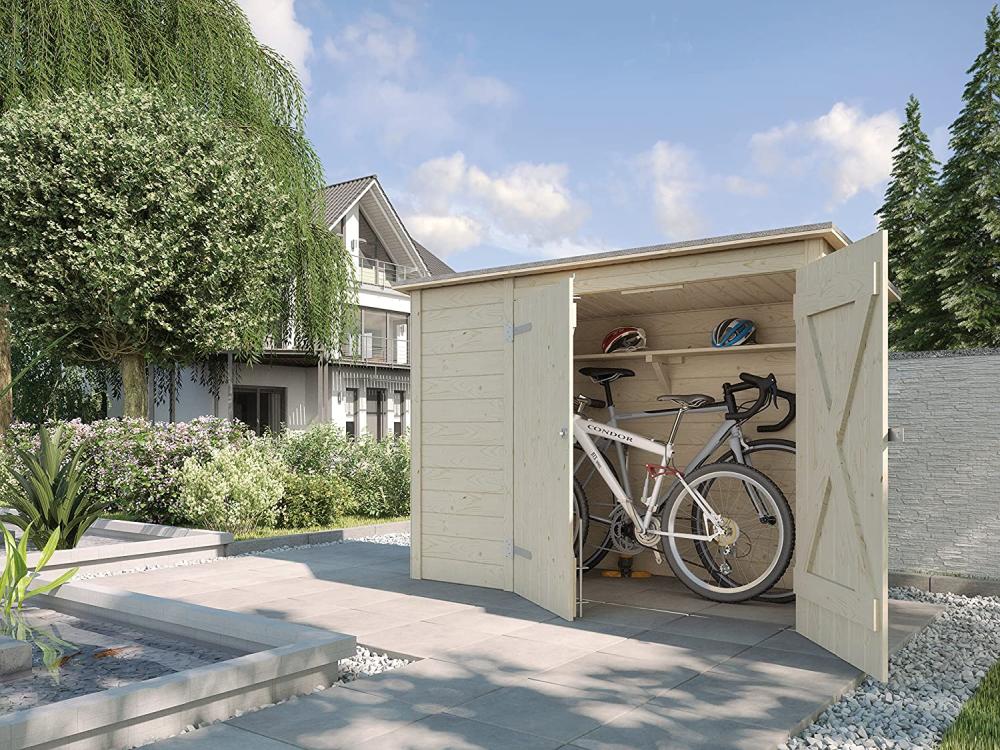 Abri de jardin en bois et composite, abri motos & vélos